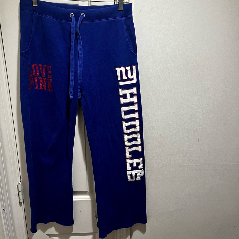 PINK VS Love Pink NY Giants Huddle Up boyfriend sweatpants - Picture 10 of 15